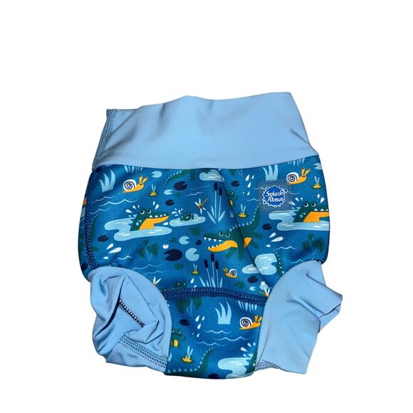 Splash About Happy Nappy Reusable Swim Diaper, Crocodile Swamp, 3-6 Months - Picture 1 of 5